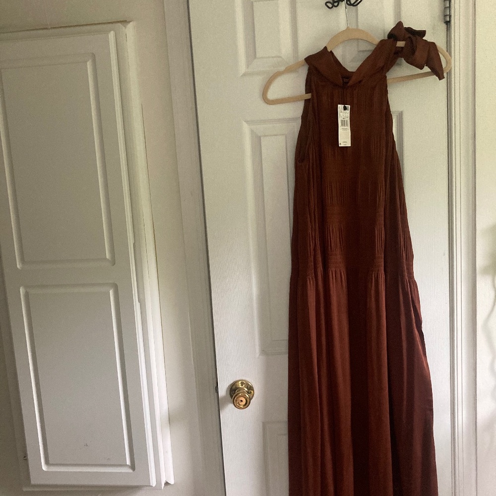 Brand new chocolate Mango dress XS